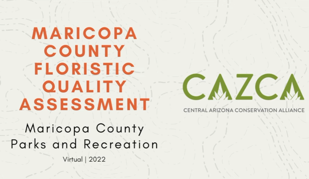 CAZCA Speaker Series: Floristic Quality Assessment for Maricopa County Parks