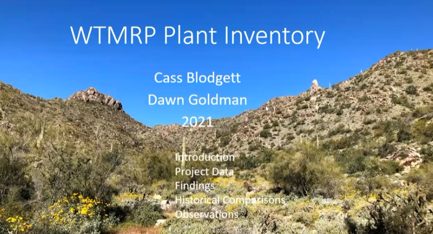 CAZCA Speaker Series: White Tank Mountains Flora Update