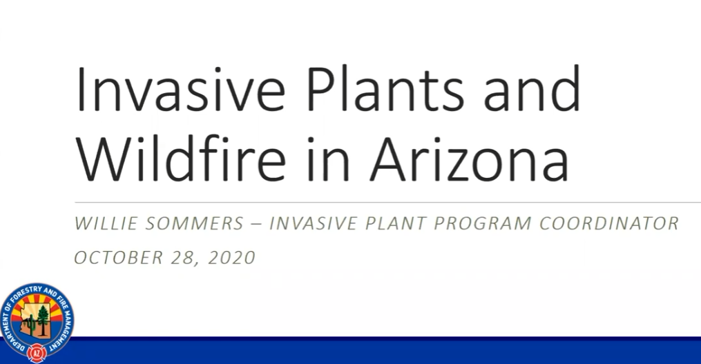 CAZCA Speaker Series – Weeds and Wildfires