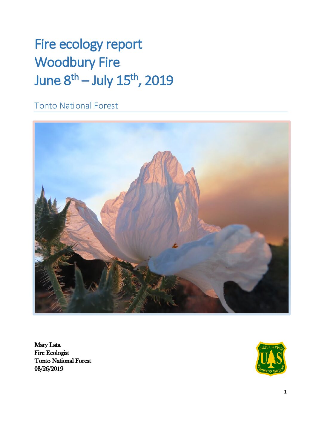 Woodbury Fire Ecology Report